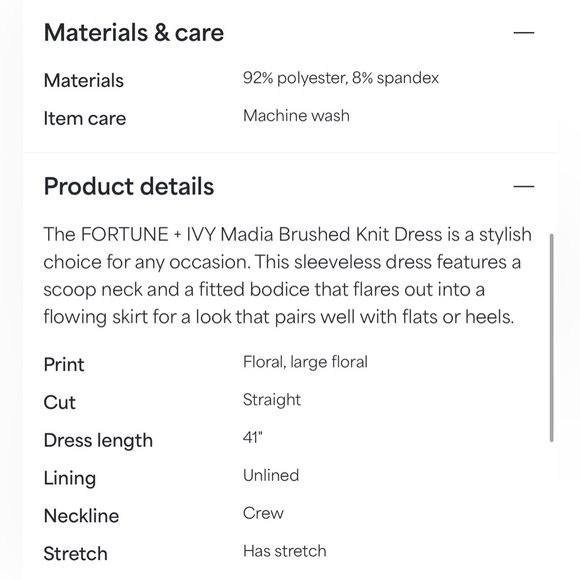 Fortune and Ivy Madia Brushed Knit Dress - Picture 4 of 5